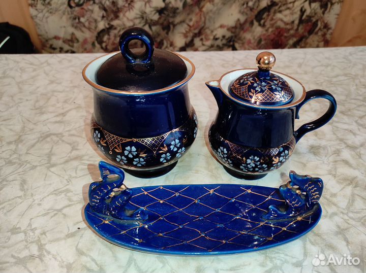 Синяя посуда кобальт СССР