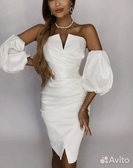 Вечернее белое платье