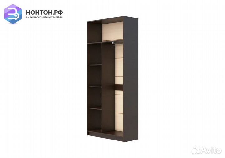 Шкаф 2-створчатый Эва с декором венге / дуб молочн