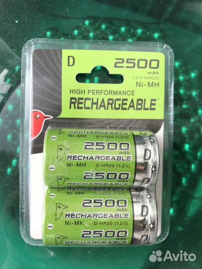 Аккумулятор (батарейки) 2500 mAh, 2 упаковки