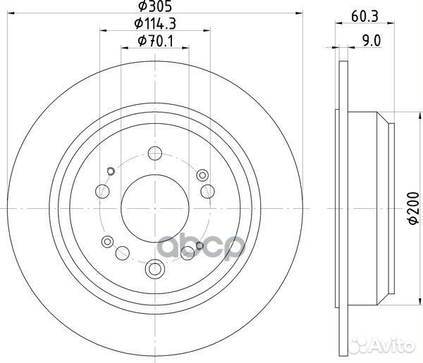 Диск тормозной зад ND8035K nisshinbo