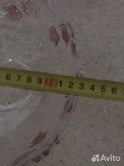 Салатник из Чешского цветного стекла