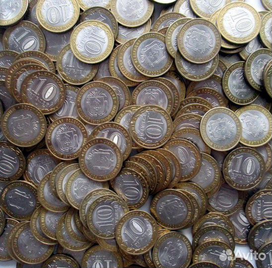 Монеты 1,2,5,10, 25 рублей биметалл
