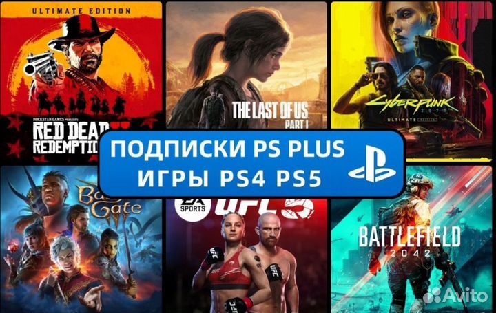 Подписки PS Plus на Sony PS5/PS4
