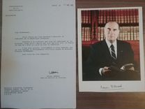 Автограф президента Франции Ф.Миттерана(1981-1995)
