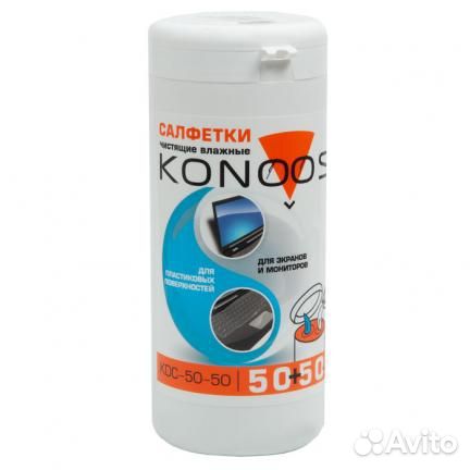 Чистящие салфетки комбинированные Konoos для экран