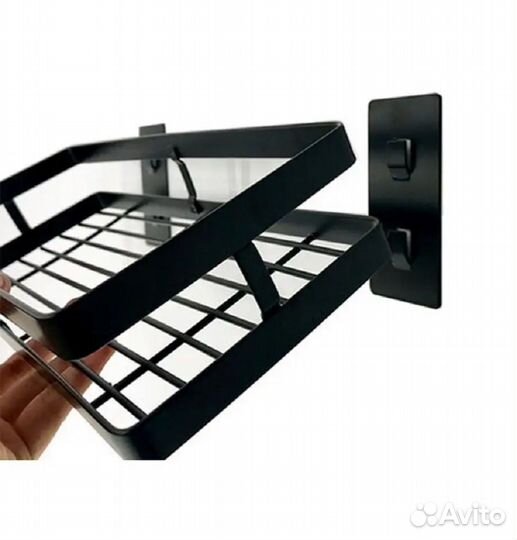 Полка подвесная черная