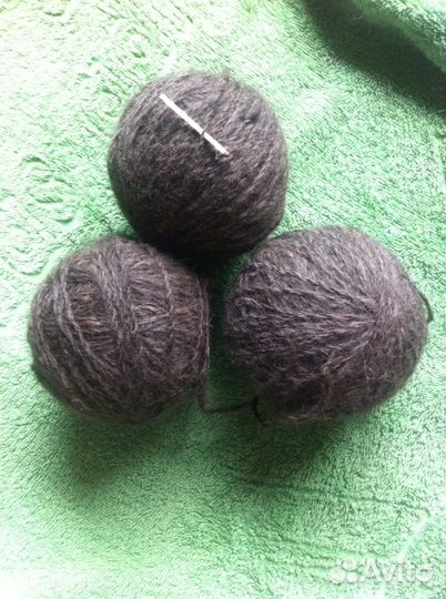 Прядение собачьей и овечьей шерсти. Есть шерсть в