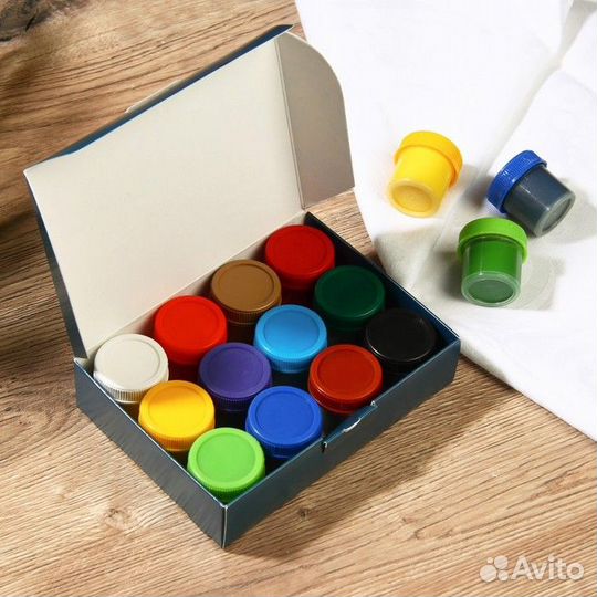 Набор художественной гуаши 12 цветов 17 мл