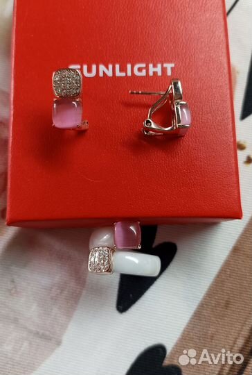 Серьги и кольцо керамика sunlight