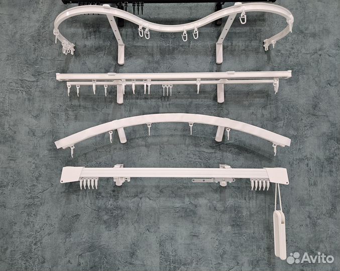 Карниз (гардина) для штор эркерный, арочный гибкий