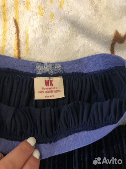 Юбка для девочки бархатная