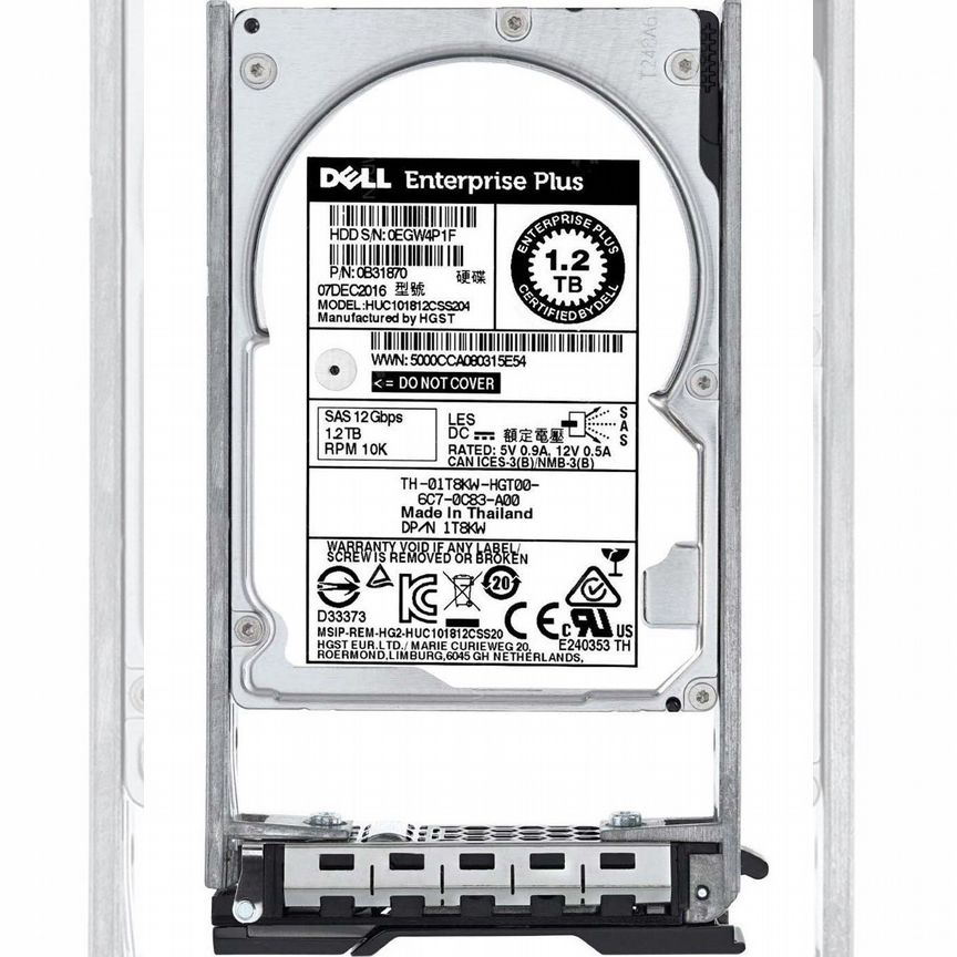 [01T8KW] Жесткий Диск Dell 1.2tb 10000 Sas 2,5" Hdd 01t8kw