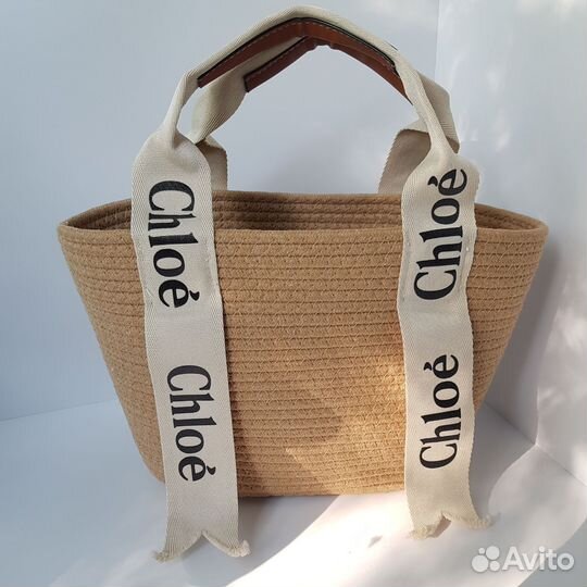 Сумка Chloe пляжная бежевая