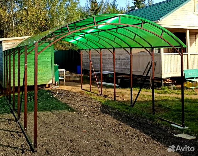 Haвeс из поликаpбоната 3,65 х 6,00м