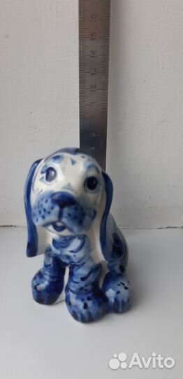 Статуэтка собаки Гжель