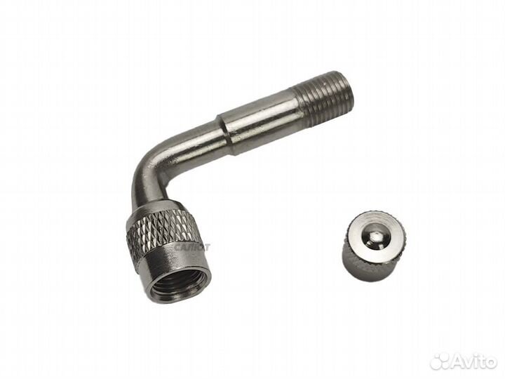 Удлинитель угловой для золотника 90гр, серебристый