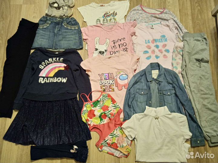 Вещи пакетом для девочки 134-140
