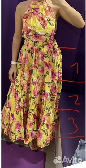 Новое женское летнее длинное платье koton 48