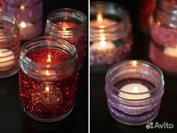 Икеа Хемшё свечи Кулорт декоративное стекло блеск