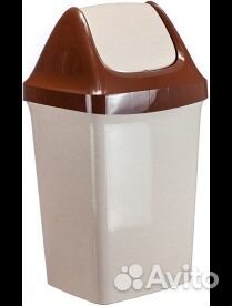 Контейнер для мусора свинг 25л Беж.мрамор М2463