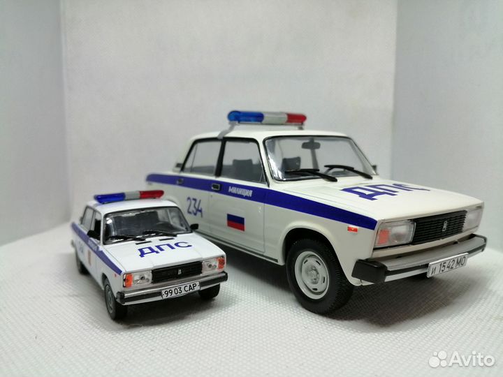 Модель Ваз-2105 «Жигули» «милиция-дпс» 1:24