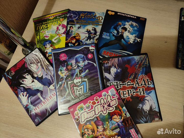 Диски с аниме и мультфильмами