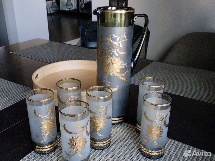 Графин и стаканы богемия