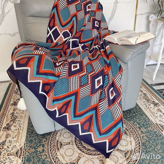 Плед с кистями