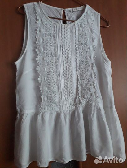 Блузка белая 50 размер