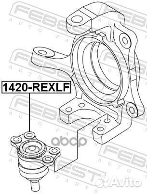 Опора шаровая передняя нижняя (ssang yong rexto