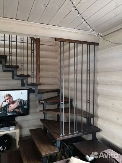Лестница на второй этаж изготовление и установка