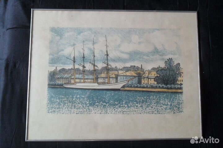 Автолитография 1971 года худож.Бродского В.Я. и др