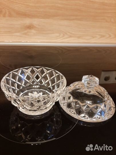 Хрустальная вазочка с крышкой СССР