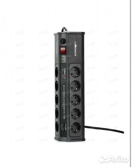 Сетевой фильтр Crown cmps-10 черный