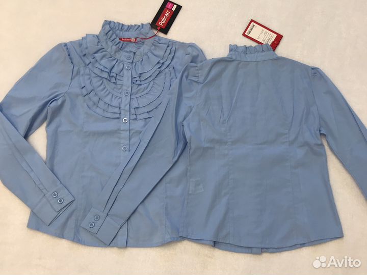 Блузки школьные для девочек р.122/128/134 Pelican