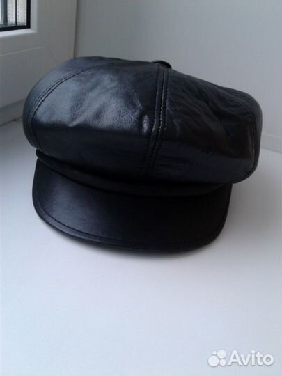 Картуз мужской кожаный