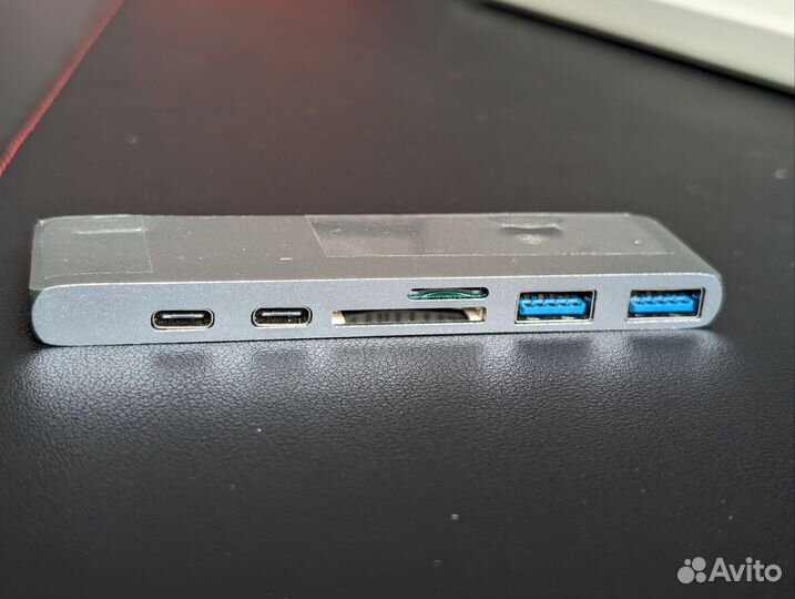 Хаб для macbook 2 USB C, hdmi, 2 usb, card rider
