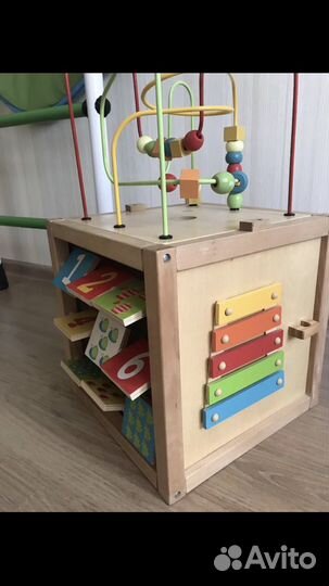 Игровой куб табуретка деревянный ELC