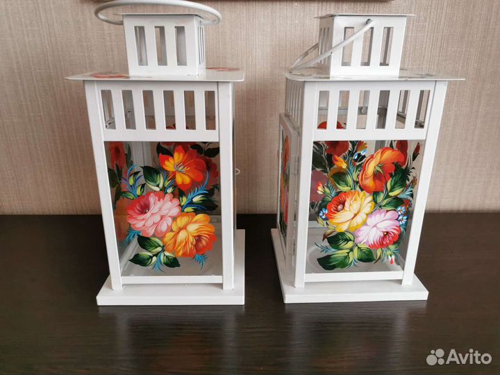 Фонарь уличный с Жостовской росписью