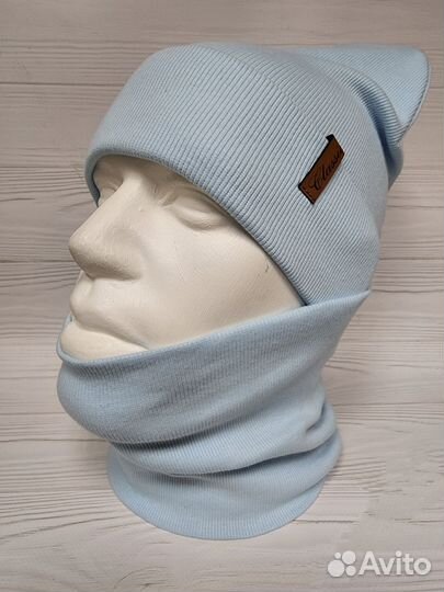 Шапка со снудом для мальчика от 7 лет до 18
