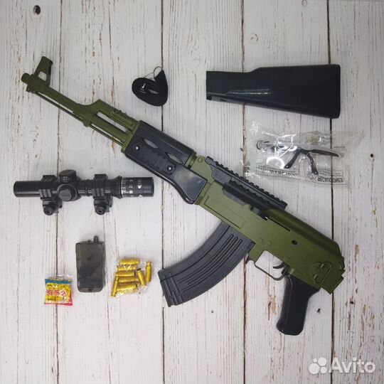 Автомат Калашникова игрушечный ак 74 с прицелом