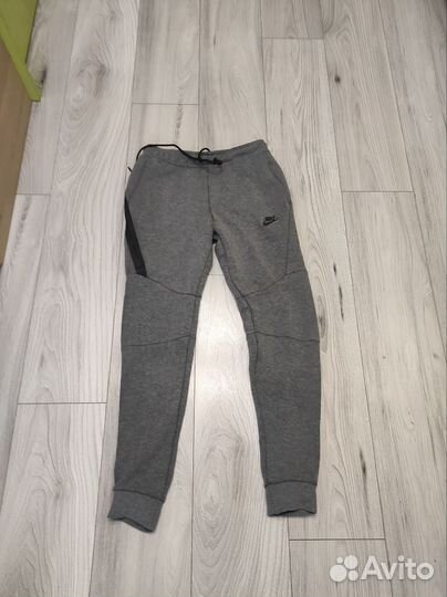 Штаны nike tech fleece серые