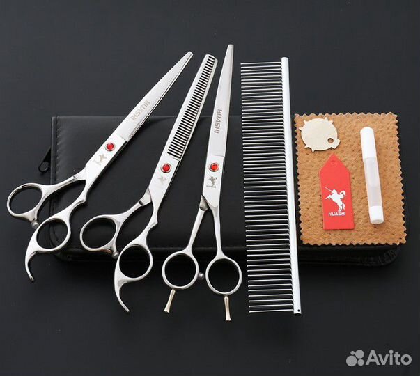 Набор ножниц 7* huashi для стрижки животных