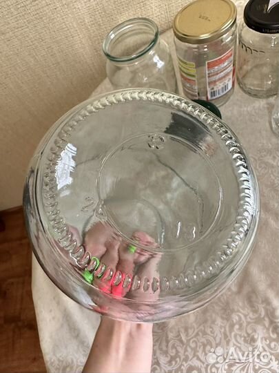 Чистые стеклянные банки винтовые и простые 10 шт