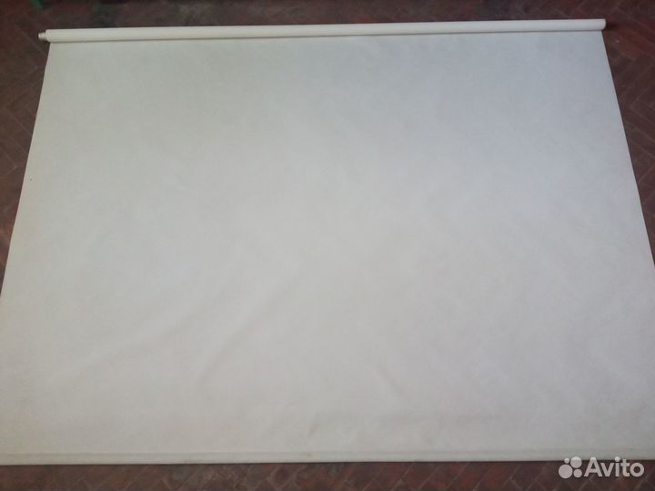 Штора римская ролета типа блэкаут белая большая