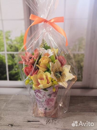 Букет цветов из мыла