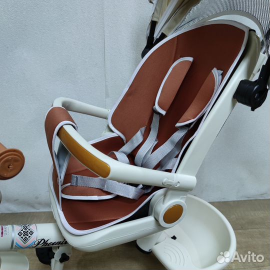 Трёхколёсный велосипед-коляска Fhoenix, бежевый