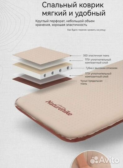 Туристический матрас/ коврик автоматически, новый