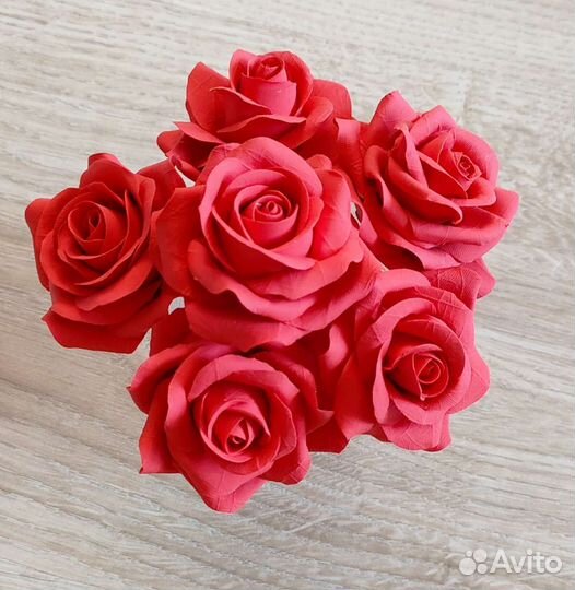 Розы из полимерной глины